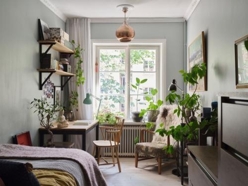 Уютная квартира в старом фонде Стокгольма после реновации вместила даже электрическую сауну. 06