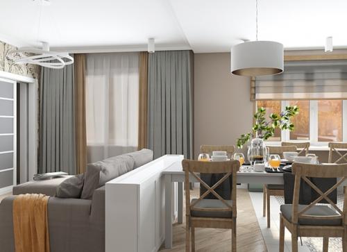 Дизайн - проект кухни - гостиной (35 кв. 03