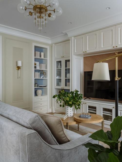 Реализованный классический интерьер квартиры, площадью 75, 5 кв. 03