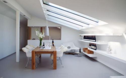 10 примеров использования белых парящих полок в интерьере. 01