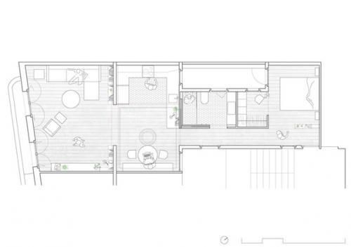 Минималистичный интерьер квартиры, расположенной в Барселоне, Испания, спроектирован студией EO Arquitectura. 07