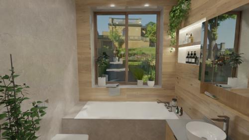 Новый дизайн - проект ванной комнаты для частного дома. 01