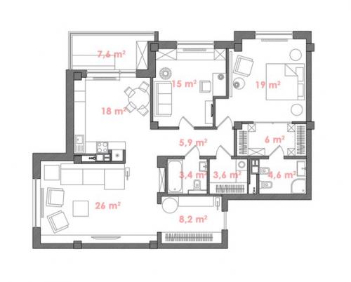 Как создать интерьер с характером: проект квартиры в Минске. 09