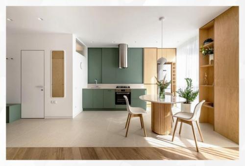 Светлая квартира студия площадью 40 м 2. 04