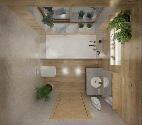 Новый дизайн - проект ванной комнаты для частного дома. 05