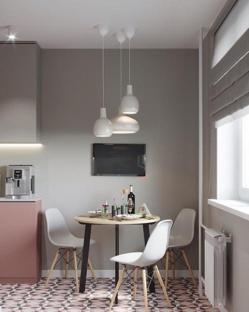 Идея дизайна в однокомнатной квартире. 01