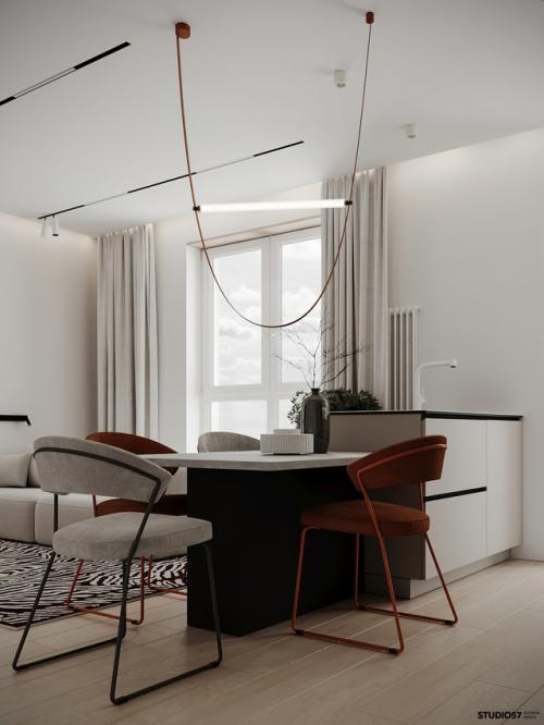 Проект однокомнатной квартиры 42, 2 м 2 (45, 1 м 2 с балконом. 03