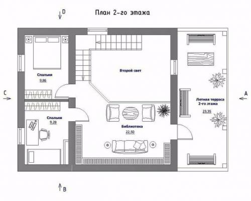 Проект загородного дома из газобетона. 02