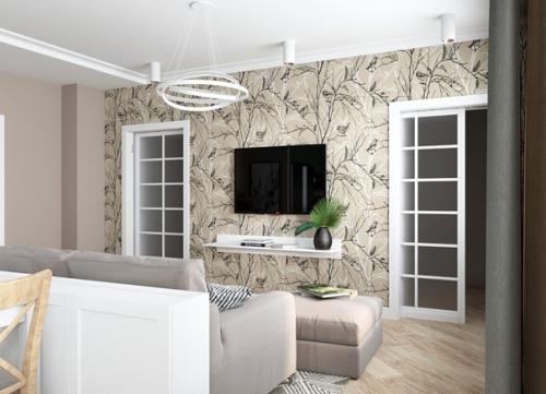 Дизайн - проект кухни - гостиной (35 кв. 04