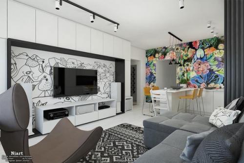 Перепланировка двухкомнатной квартиры 60 кв. 01