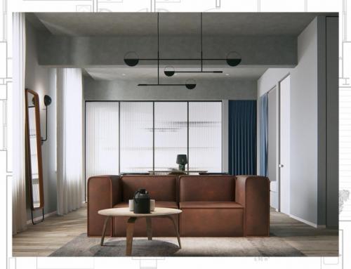 Проект квартиры, в котором авторы постарались скомбинировать индустриальный стиль и простой, функциональный скандинавский. 02