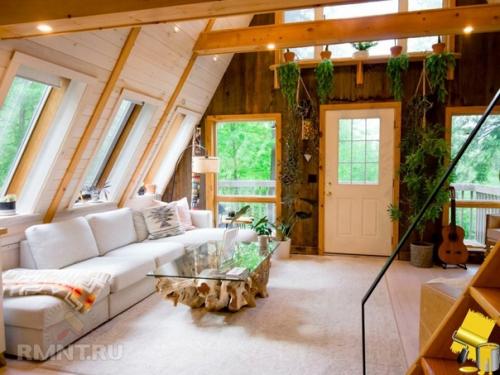 Идеи оформления интерьера A - Frame House. 01