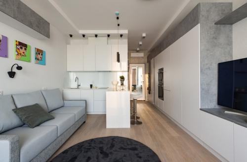 Интерьер квартиры - студии 32 кв. 01