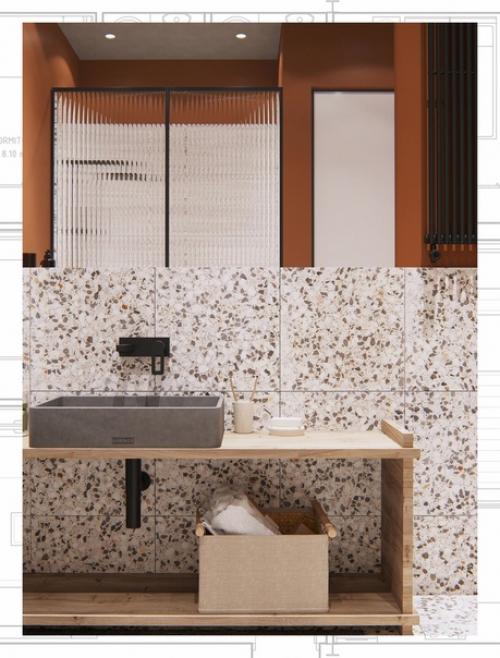 Проект квартиры, в котором авторы постарались скомбинировать индустриальный стиль и простой, функциональный скандинавский. 05