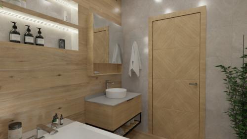 Новый дизайн - проект ванной комнаты для частного дома. 03