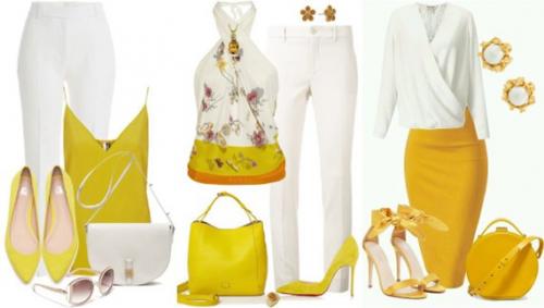 Белый + жёлтый - солнечное и лёгкое сочетание. 04