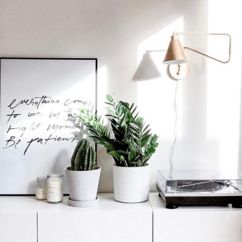 Белые стены, деревянная мебель и декор, растения и уютный текстиль - классика скандинавского стиля в интерьере. 08