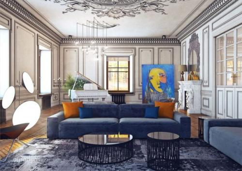 Эклектика в интерьере - это смешение стилей. 07