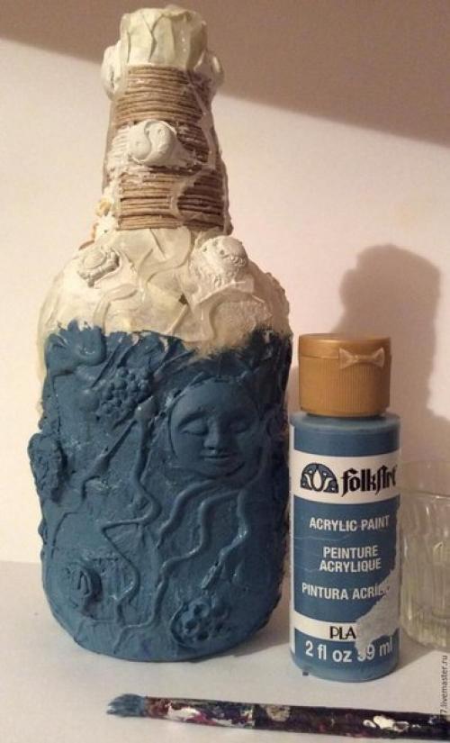 Мы превращаем обычную бутылку в креативный предмет для декора интерьера. 07