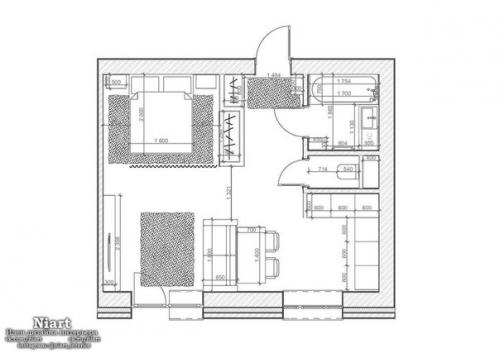 Дизайн студии 35 кв. 09