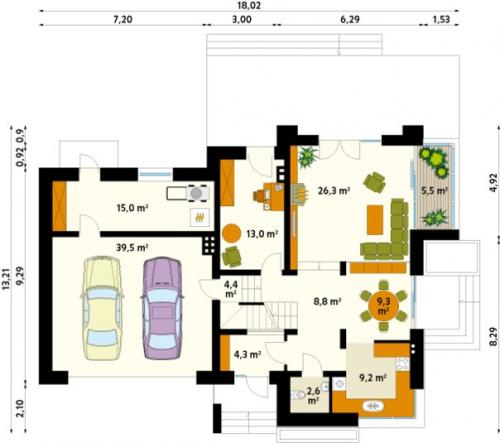 Популярный проект стильного дома Jaspis 3 интерьер. 07