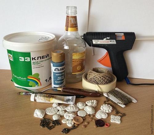 Мы превращаем обычную бутылку в креативный предмет для декора интерьера. 01