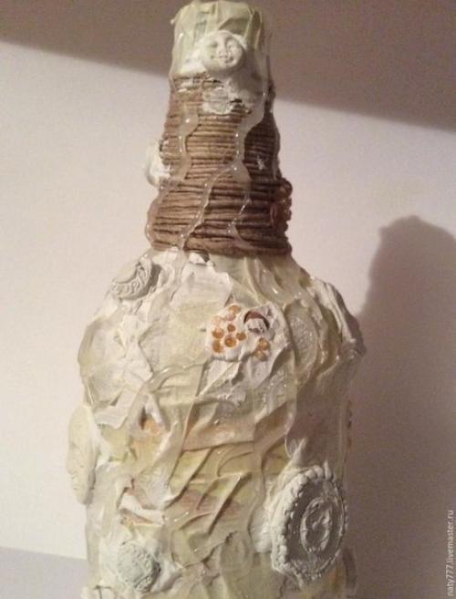 Мы превращаем обычную бутылку в креативный предмет для декора интерьера. 06