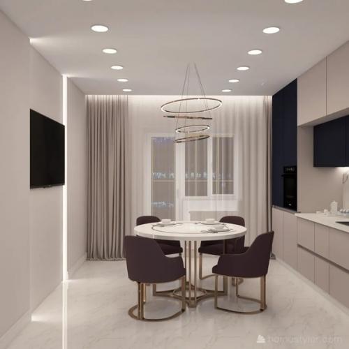 Стильная, элегантная и современная кухня в стиле неоклассики для молодой семьи - мой новый дизайн - проект. 04