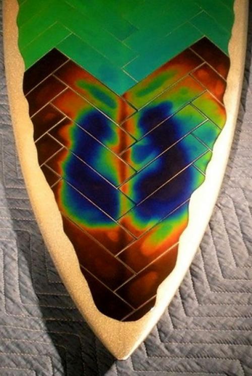 Плитка, меняющая цвет от температуры. 01