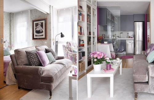 Вариантов зонирования кухни - студии. 01