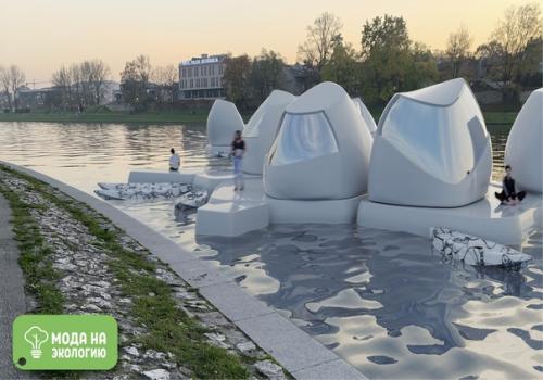 Коворкинг на воде из переработанных материалов. 01