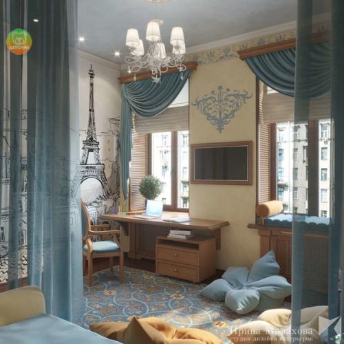 Восточные нотки в интерьере спальни для девочки подросткового возраста. 02