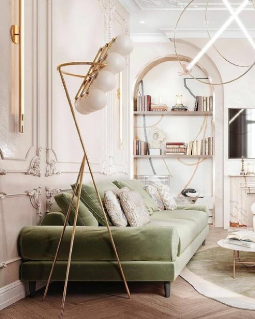 Мы представляем вам потрясающий проект гостиной в современно - классическом стиле от дизайн студии Marso. 01