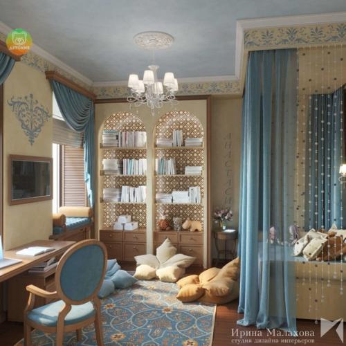 Восточные нотки в интерьере спальни для девочки подросткового возраста. 01