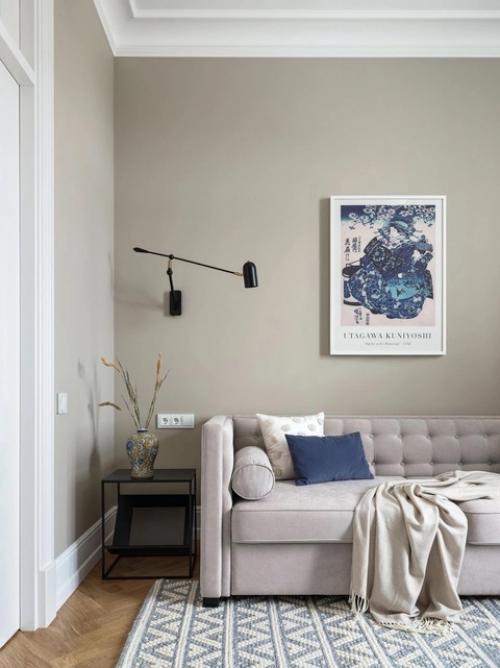 Реализованный интерьер квартиры, площадью 81 кв. 02