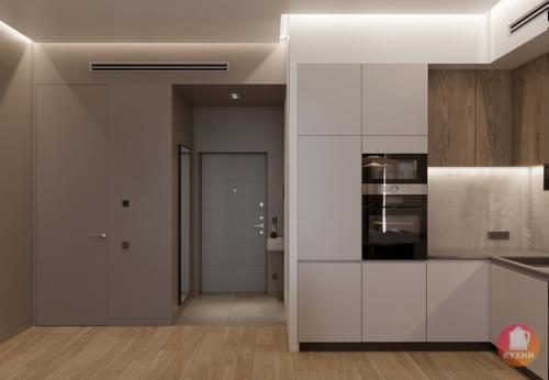 Современный дизайн кухни - гостиной в квартире площадью 60 кв. 04