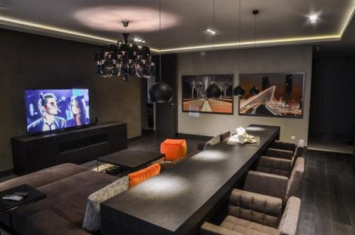 Дизайн квартиры в серых тонах.