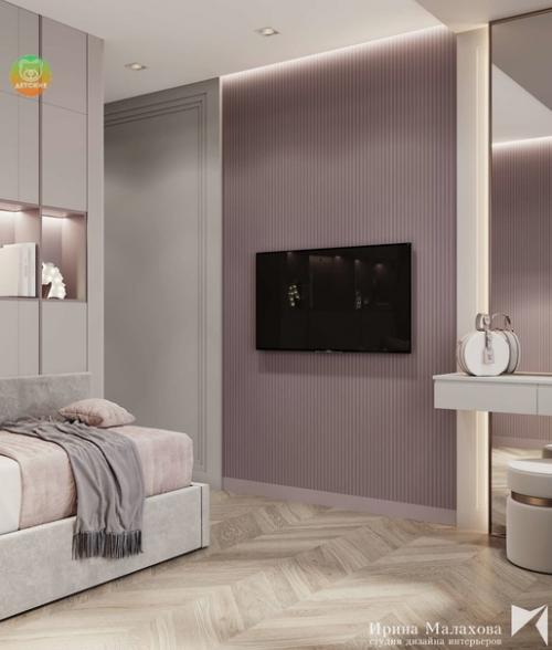 Нежный пастельный интерьер комнаты для девочки подросткового возраста. 06