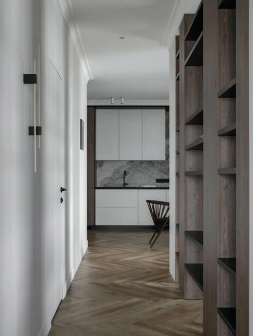 Реализованный интерьер лаконичной квартиры, площадью 97 кв. 06