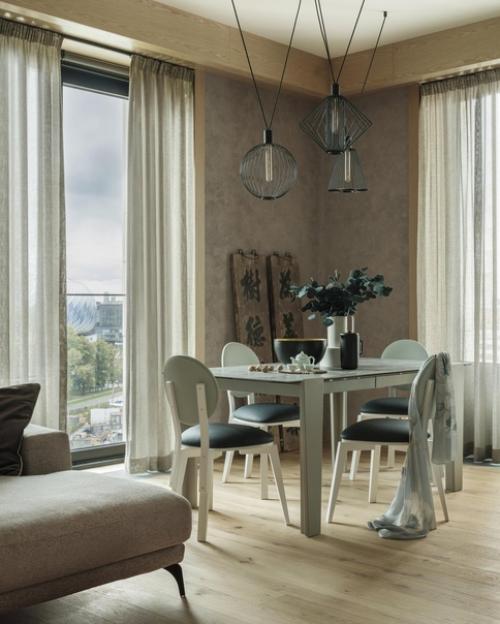 Реализованный интерьер московской квартиры в стиле фильмов китайского режиссера вонга карвая и японских гравюр Укиё - э. 01