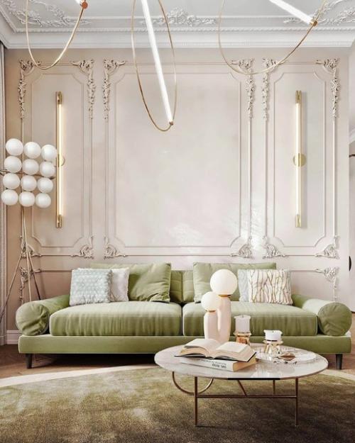 Мы представляем вам потрясающий проект гостиной в современно - классическом стиле от дизайн студии Marso. 03