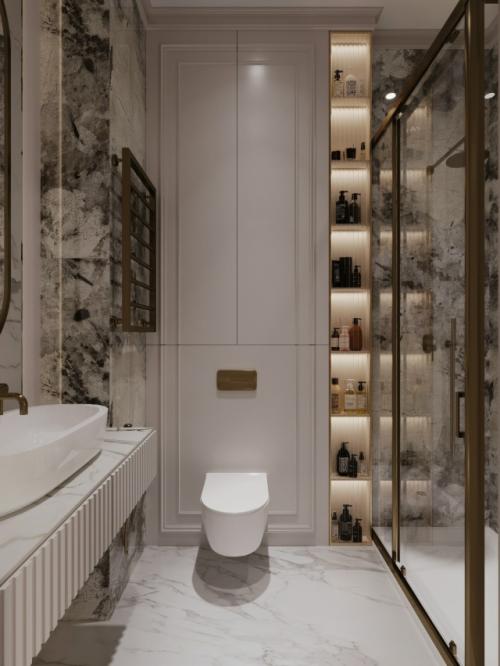 Дизайн интерьера холла и душевой комнаты. 05