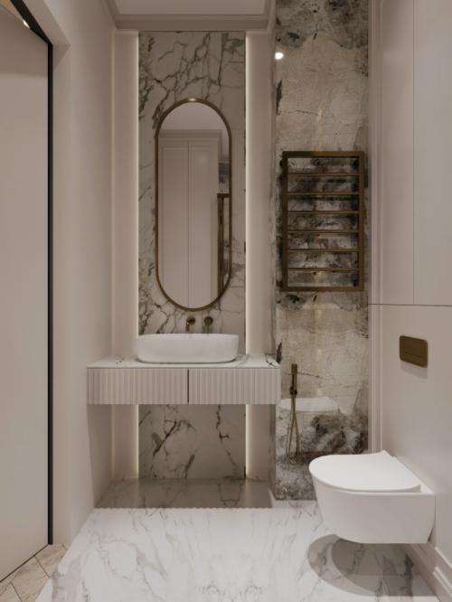 Дизайн интерьера холла и душевой комнаты. 03