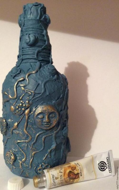 Мы превращаем обычную бутылку в креативный предмет для декора интерьера. 08