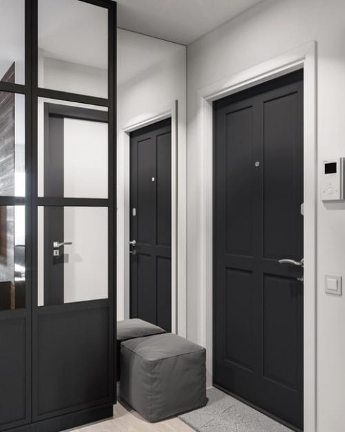 Дизайн - проект квартиры с преобладанием серого цвета. 05