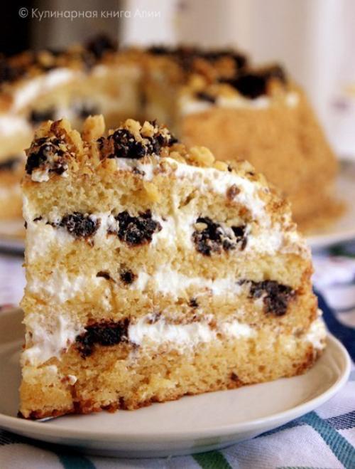 Медовик на кефире. 08