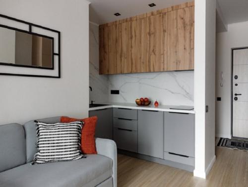 Интерьер студии 27 м 2 в ЖК город Daily в Москве. 01