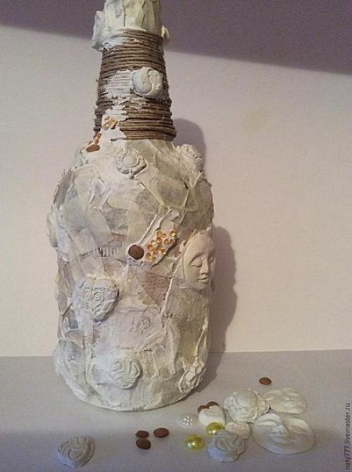 Мы превращаем обычную бутылку в креативный предмет для декора интерьера. 05