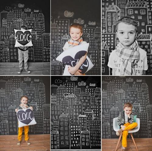 Креативная грифельная стена для рисования мелом. 08