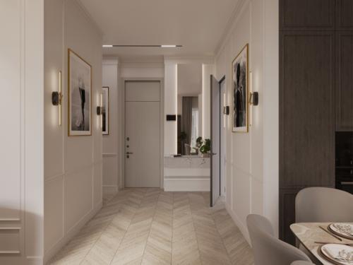 Дизайн интерьера холла и душевой комнаты. 02